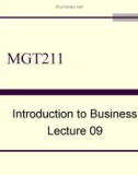 Lecture Introduction to Business: Lesson 9