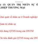 Bài giảng Quản trị doanh nghiệp thương mại - Bài 13