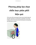 Phương pháp lựa chọn chiến lược phân phối hiệu quả