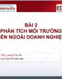 Bài giảng Quản trị chiến lược: Bài 2 - ThS. Lương Thu Hà