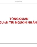 Bài giảng Tổng quan về quản trị nguồn nhân lực