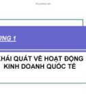 Chương 1: Khái quát về hoạt động kinh doanh quốc tế