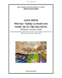 Giáo trình Nghiệp vụ thanh toán (Nghề: Quản trị nhà hàng)