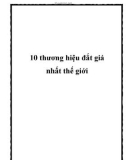 10 thương hiệu đắt giá nhất thế giới