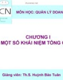 Chương 1: Những khái niệm tổng quát