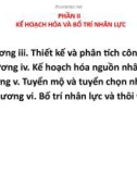 Bài giảng Quản trị nhân lực nâng cao: Chương 3 - TS. Nguyễn Tiến Mạnh