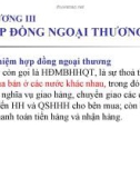 Chương 3 : Hợp đồng ngoại thương