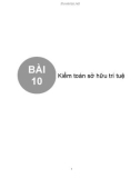 Bài giảng Bài 10: Kiểm toán sở hữu trí tuệ