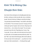 Kinh Tế là Những Câu Chuyện Đơn Giản