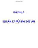 Bài giảng Quản lý dự án ( TS Phùng Tấn Việt ) - Chương 6 Quản lý rủi ro dự án