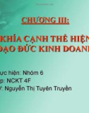 Các khía cạnh thể hiện của đạo đức kinh doanh