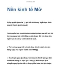 Nền kinh tế Mở