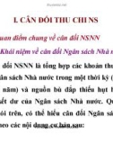 Bài giảng Cân đối thu chi ngân sách