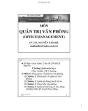 Bài giảng Quản trị văn phòng - TS. Nguyễn Nam Hà