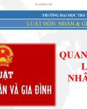 Bài giảng Luật hôn nhân và gia đình: Bài 2 - TS. Bùi Quang Xuân