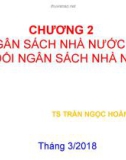 Bài giảng Ngân sách nhà nước và cân đối ngân sách nhà nước - Chương 2 - Trần Ngọc Hoàng