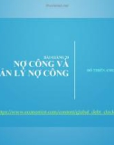 Bài giảng Kinh tế học khu vực công: Bài 20 - Đỗ Thiên Anh Tuấn