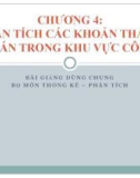 Bài giảng Kinh tế học khu vực công - Chương 4: Phân tích các khoản thanh toán trong khu vực công