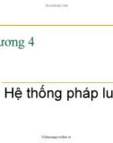 Bài giảng Chương 4: Hệ thống pháp luật