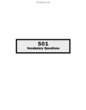 Ebook 501 Vocabulary questions: Part 1