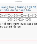 Kinh tế lượng - Đa cộng tuyến part 2