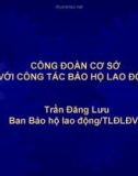 Bài giảng công đoàn cơ sở với công tác bảo hộ lao động