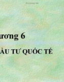 Bài giảng Nhập môn quan hệ quốc tế - Chương 6: Đầu tư quốc tế