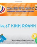 Bài giảng Luật kinh doanh (Cao Thùy Dương) - Chương 1 Tổng quan luật kinh doanh