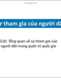 Bài giảng Quản trị nhà nước: Sự tham gia của người dân