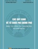 các quy định về tổ chức phi chính phủ phục vụ công tác thanh tra ngành nội vụ: phần 1