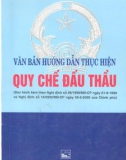 Quy chế đấu thầu - Văn bản hướng dẫn thực hiện