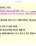 Bài giảng Thương mại quốc tế và chính sách ngoại thương