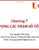 Bài giảng Thống kê ứng dụng (TS Nguyễn Tiến Dũng) - Chương 7 Ước lượng các tham số tổng thể