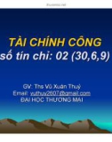 Bài giảng Tài chính công: Chương 1 - Ths. Vũ Xuân Thủy