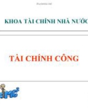 Bài giảng Tài chính công: Chương 1 - Đặng Văn Cường