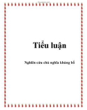 Tiểu luận: Nghiên cứu chủ nghĩa khủng bố