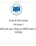 Bài giảng Kinh tế Môi trường: Bài giảng 5