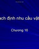 Chương 16- Hoạch định nhu cầu vật tư