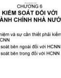 KIỂM SOÁT ĐỐI VỚI HÀNH CHÍNH NHÀ NƯỚC