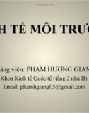 Bài giảng môn Kinh tế môi trường