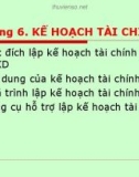 Bài giảng Kế hoạch kinh doanh: Chương 6