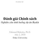 Bài giảng Đánh giá chính sách - Bài 6: Nghiên cứu tình huống dự án Raskin ở Indonesia