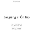 Bài giảng Đánh giá chính sách - Bài 7: Ôn tập