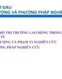 Bài giảng Kinh tế học lao động - Chương 1: Cầu lao động trong nền kinh tế