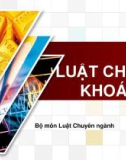 Bài giảng Luật Chứng khoán - Chương 1: Những vấn đề chung về Luật chứng khoán