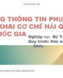 Bài giảng Giới thiệu Hệ thống thông tin phục vụ triển khai cơ chế hải quan một cửa quốc gia