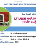 Bài giảng Lý luận nhà nước và pháp luật - Trần Đoàn Hạnh