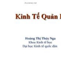 Bài giảng Kinh tế quản lý: Bài 1 - Hoàng Thị Thúy Nga