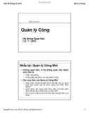 Bài giảng Quản lý công: Hệ thống quan liêu - Nguyễn Hữu Lam