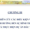 Lập và quản lý dự án đầu tư: Chương 3